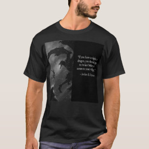 Jordan Peterson kämpft gegen den Drachen — schwarz T-Shirt