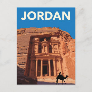 Jordan Petra Schatzkammer Retro Postkarte