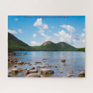 Jordan Pond Maine.Weihnachtsgrüße