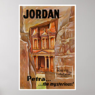 Jordan Wandkunst Naher Osten Petra Reiseplakat Poster