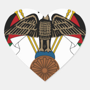 Jordan-Wappen Herz-Aufkleber