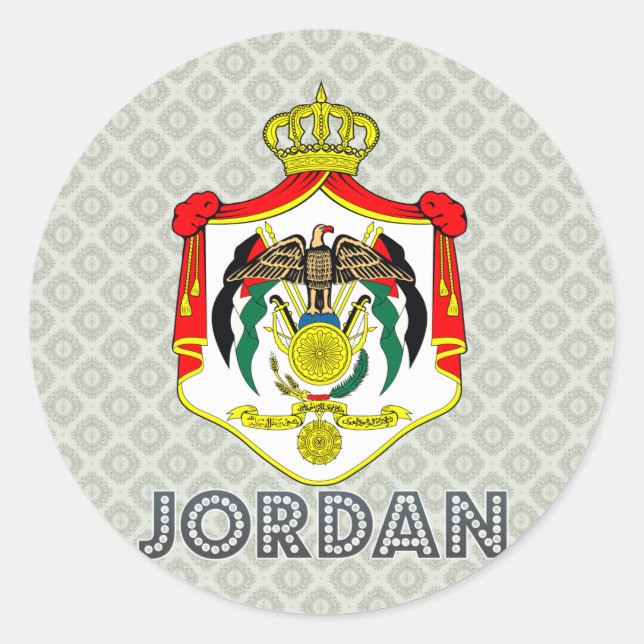 Jordan-Wappen Runder Aufkleber (Vorderseite)
