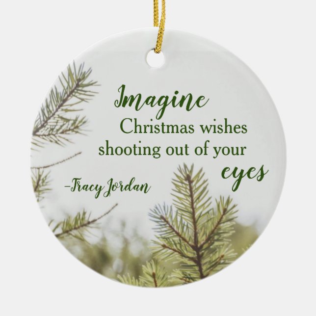 Jordan Weihnachten Keramik Ornament (Vorne)