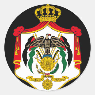 Jordanemblem Runder Aufkleber