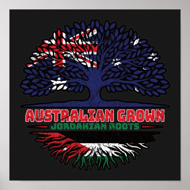 Jordanian Australian Australia Tree Roots Poster (Vorne)