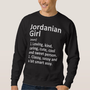 Jordanian Girl Jordan Funny Country Zuhause Roots  Sweatshirt