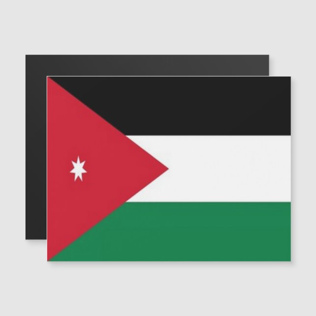 Jordanien - Asien - Flagge - Magnetkarte (Vorne/Hinten)