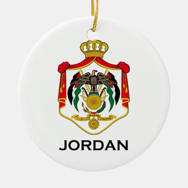 JORDANIEN - Emblem/Flagge/Wappen/Symbol Keramikornament (Vorne)
