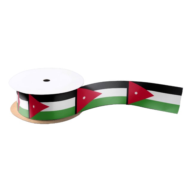 Jordanien-Flagge Satinband (Spule)
