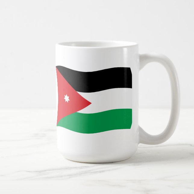 Jordanien Flagge Tasse (Rechts)