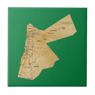 Jordanien-Karten-Fliese Fliese