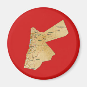 Jordanien-Karten-Magnet Magnet