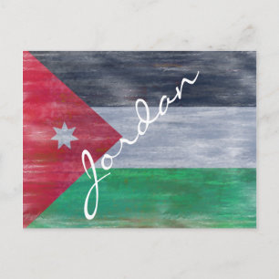 Jordanien leidet unter jordanischer Flagge Postkarte