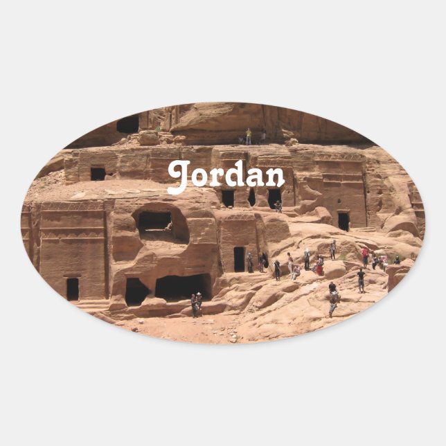 Jordanien Ovaler Aufkleber (Vorderseite)