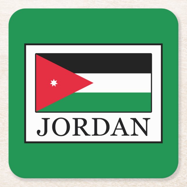 Jordanien Rechteckiger Pappuntersetzer (Vorderseite)