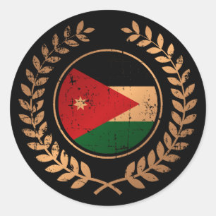 Jordanien Runder Aufkleber