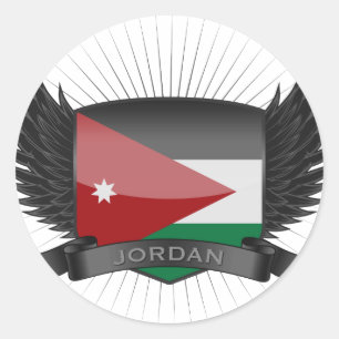 JORDANIEN RUNDER AUFKLEBER