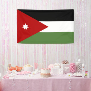 Jordanische Flagge Banner