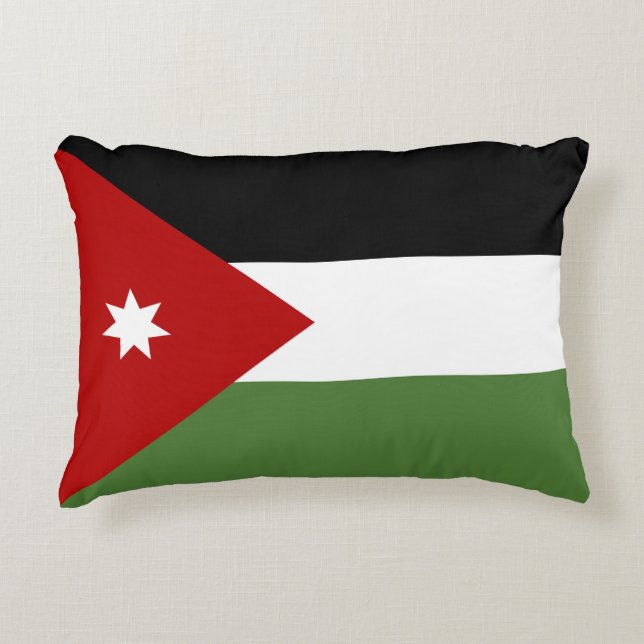 Jordanische Flagge Dekokissen (Vorderseite)