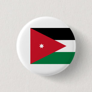 jordanische Flagge, Flagge Jordaniens Button