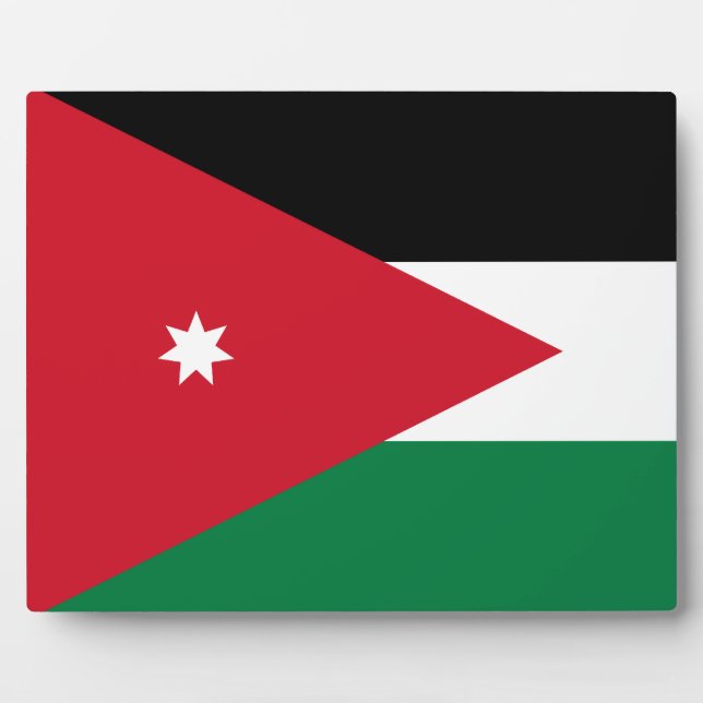 jordanische Flagge Fotoplatte (Vorderseite)