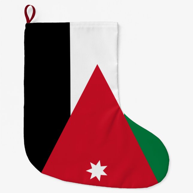 jordanische Flagge Großer Weihnachtsstrumpf (Vorderseite)