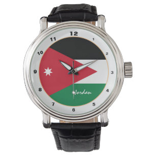 jordanische Flagge & jordanische trendy Mode /Desi Armbanduhr