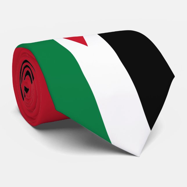 jordanische Flagge Krawatte (Gerollt)