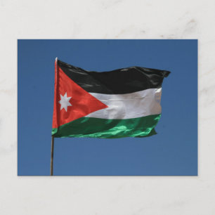 jordanische Flagge Postkarte