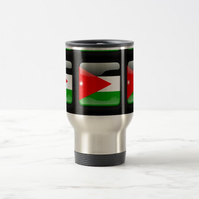 jordanische Flagge Reisebecher (Mittel)