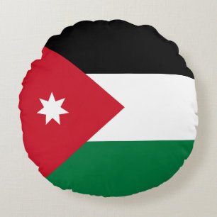 jordanische Flagge Rundes Kissen