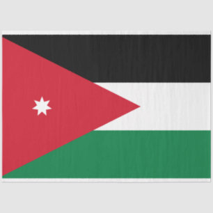 jordanische Flagge Seidenpapier