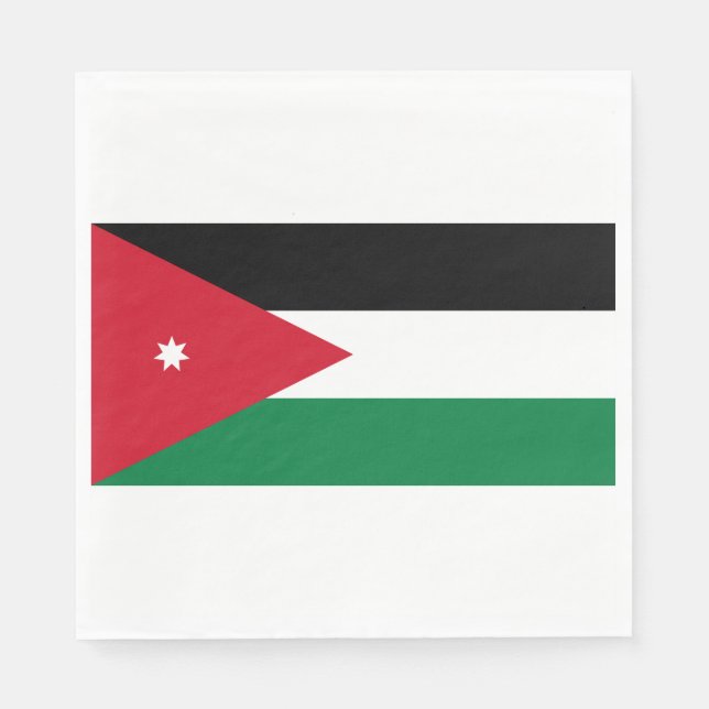 jordanische Flagge Serviette (Vorderseite)