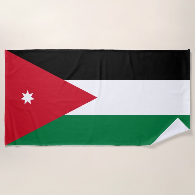 jordanische Flagge Strandtuch (Vorderseite)