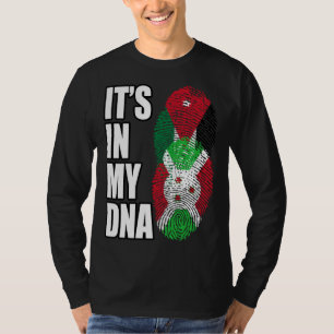 Jordanische und burundische DNA-Erbeflagge Mischun T-Shirt