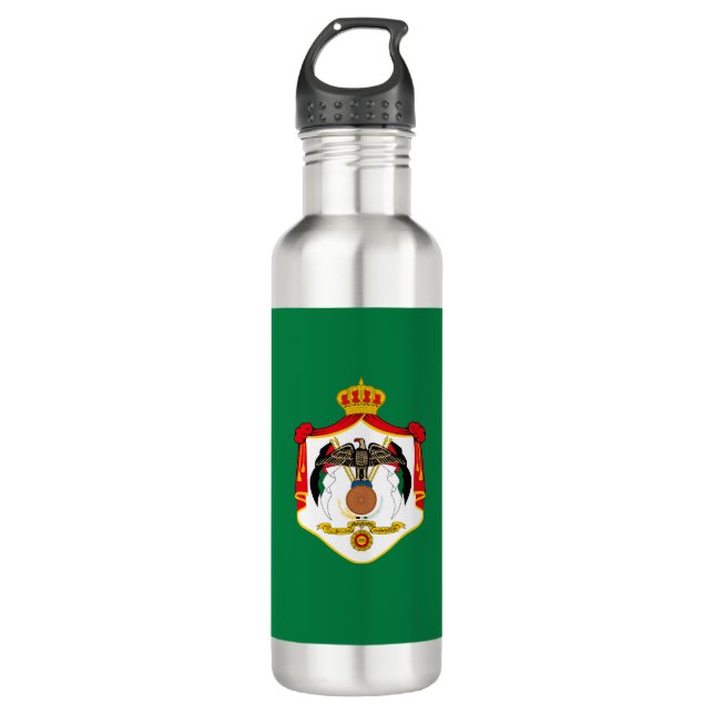 Jordanischer Wappen-Papierbecher Edelstahlflasche (Vorderseite)