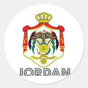 Jordanisches Emblem Runder Aufkleber