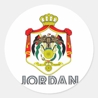 Jordanisches Emblem Runder Aufkleber
