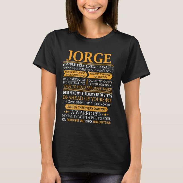 Jorge First Name Shirt - Personalisiert Name Jorge (Vorderseite)
