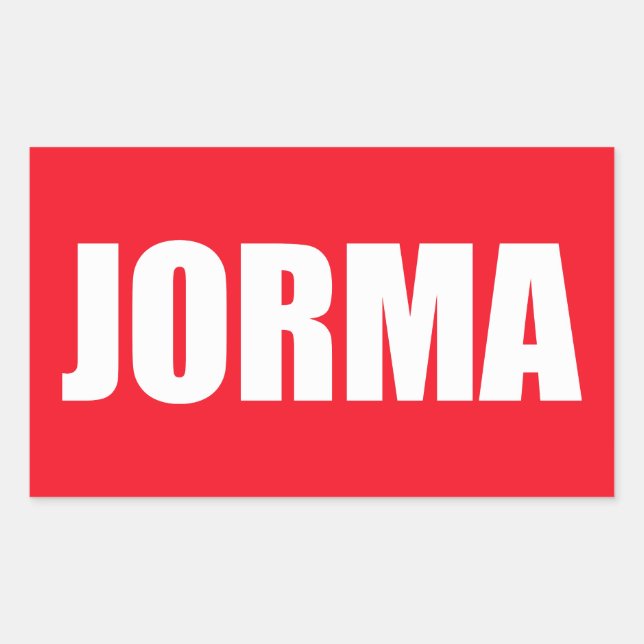 Jorma Rechteckiger Aufkleber (Vorderseite)