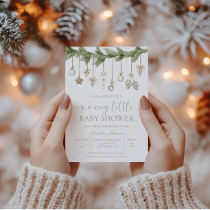 Jory Little Christmas Baby shower Invitation