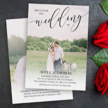 Jos Calligraphy Foto Double Sided Wedding