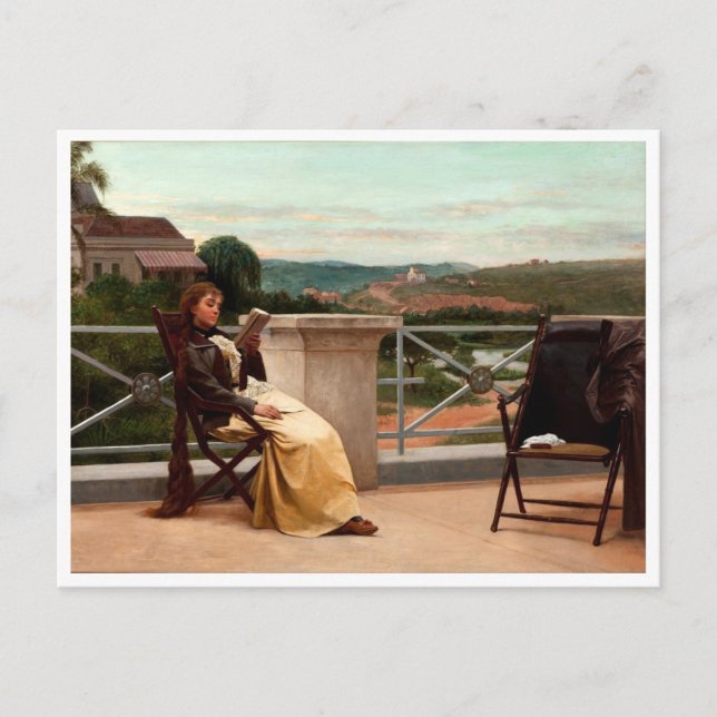 Jose Ferraz Almeida Jr., Frau Reading Postkarte (Vorderseite)