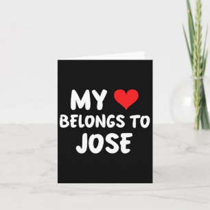 Jose - Mein Herz gehört zu Jose - Liebe Karte