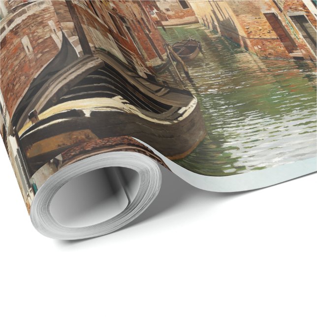 Josef Theodor Hansen Ponte Della Tana Venice Geschenkpapier (Rolleneckpunkt)