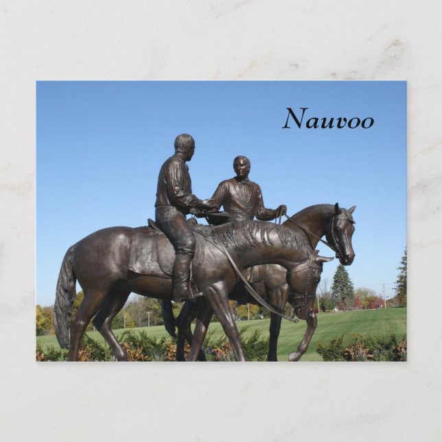 Joseph and Hyrum Smith Statue Postkarte (Vorderseite)