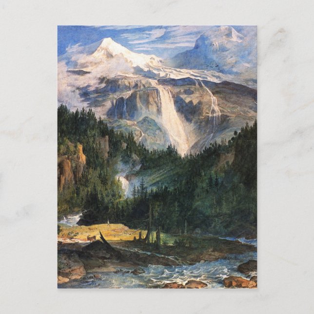 Joseph Anton Koch, Schmadribach Wasserfall, 1822 Postkarte (Vorderseite)