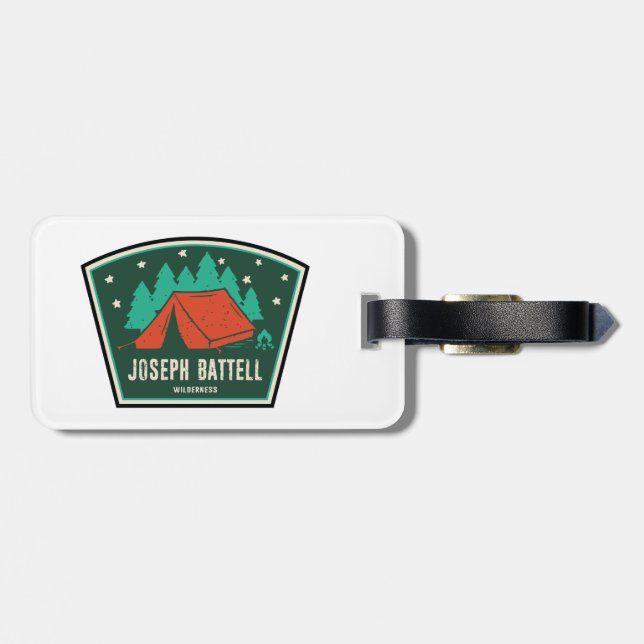 Joseph Battell Wilderness Vermont Camping Gepäckanhänger (Rückseite horizontal)