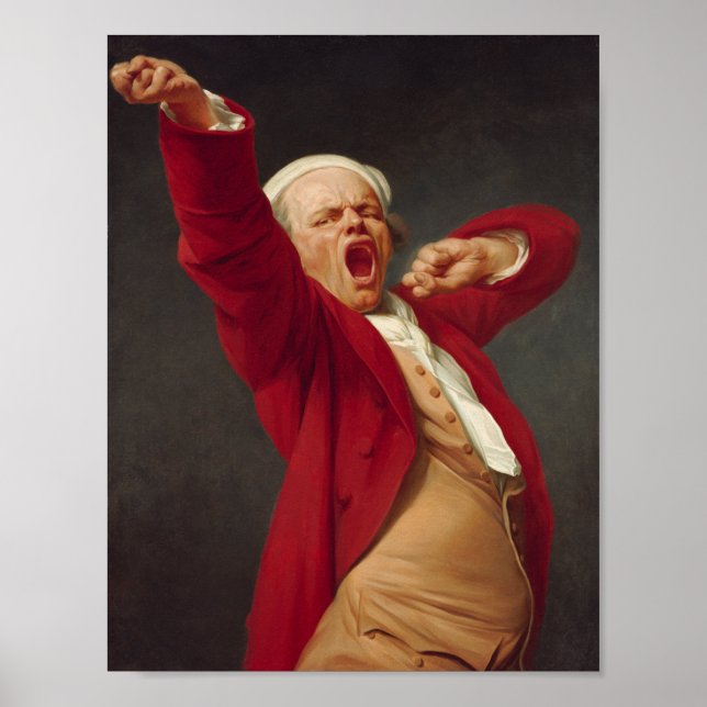 Joseph Ducreux Yawning Self Portrait Poster (Vorne)
