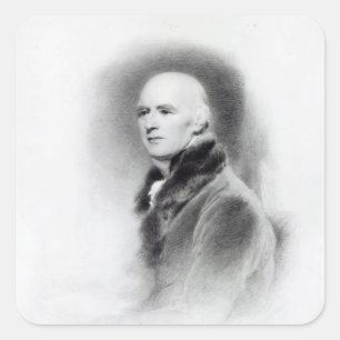 Joseph Farington, graviert von Richard Evans Quadratischer Aufkleber